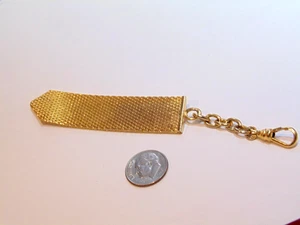 Vintage antike Gelbgold gefüllte plattierte Mesh Taschenuhr Weste Taschenkette ohne Anhänger - Bild 1 von 2