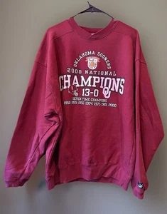 Sudadera De Colección Oklahoma Sooners 2000 Campeones Nacionales Naranja Cuenco Rojo PUMA Lg - Imagen 1 de 6