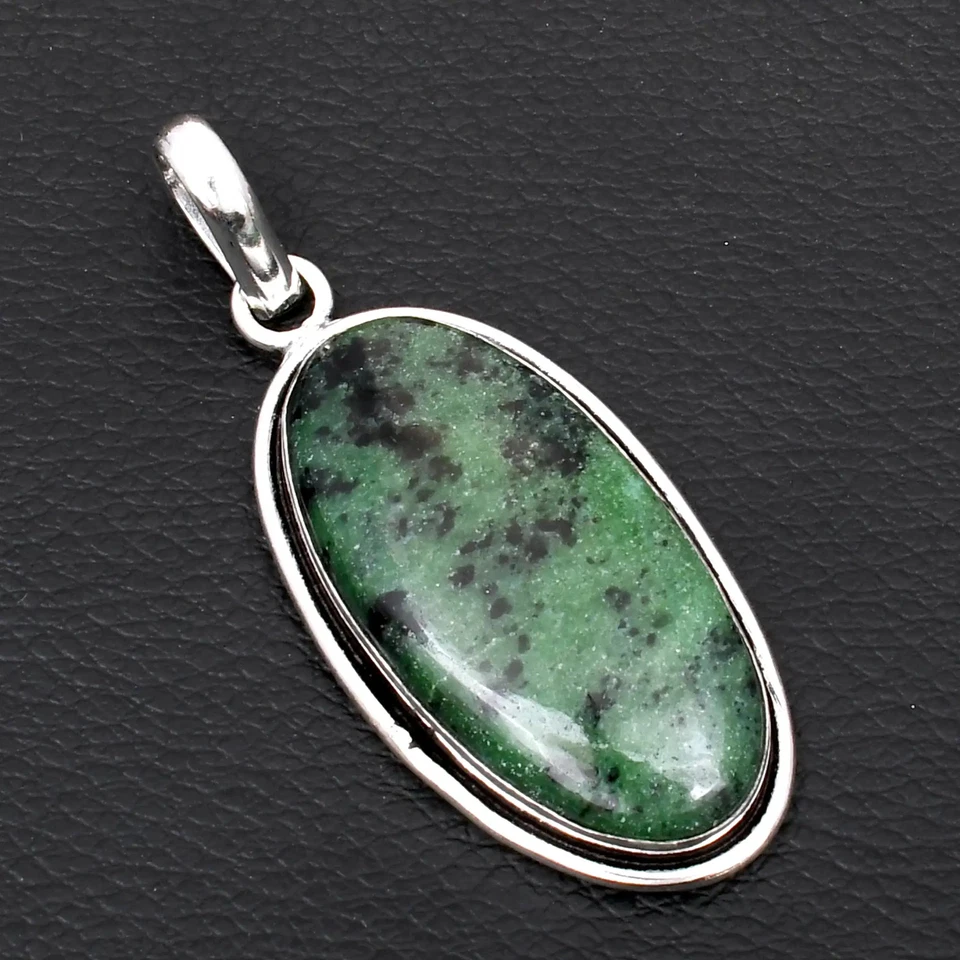 Joyería colgante hecha a mano de piedras preciosas de zoisita de rubí para Navidad 2,28" AP-40926 Foto 1 de 1