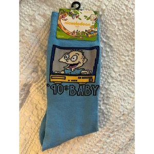 NEU Nickelodeon Neuheit Crew Socken 90er babyblau  - Bild 1 von 2