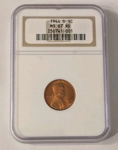 Centavo de trigo Lincoln 1944-D NGC MS67RD - Imagen 1 de 2