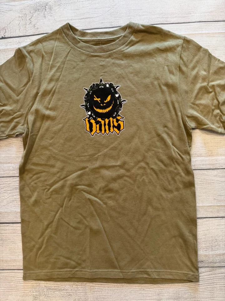 Vans T Shirt Kids Youth Boys Medium 10-12 New Happy Spike Bay Leaf Skate Tee - Image 1 of 4