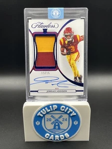 2023 Panini Flawless Jordan Addison Rookie 2-Color Patch Auto /15 - Picture 1 of 2