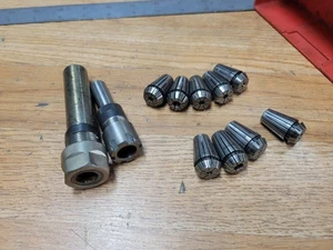 PAIR OF ER16 COLLET CHUCKS 1/2 & 3/4 " SHANK + COLLETS - Picture 1 of 4