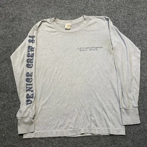 Vintage 1984 LA County Venice Beach Lifeguard Long Sleeve Shirt Size Small E8 - Picture 1 of 12