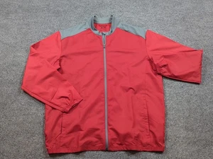 Giacca Adidas uomo XL rossa golf manica lunga giacca a vento full zip corsa  - Foto 1 di 7