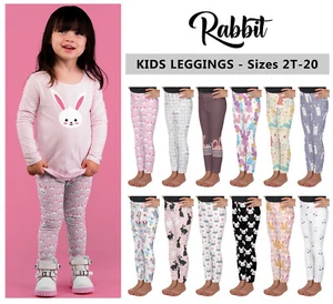 Kids Rabbit Leggings #1 - Baby Girls Boys Teens Easter Pink Bunny Bunnies Gift - Picture 1 of 29
