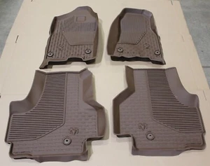 19-21 Ram 1500 QUAD CAB Floor Mats 82215322AB All Weather BROWN OEM Factory - Picture 1 of 15