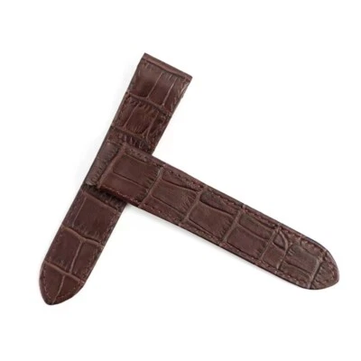 CORREA RELOJ BUZO CORREA DE CUERO 23MM PARA CARTIER SANTOS 100XL EXTRA GRANDE Marrón Foto 1 de 4