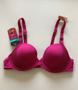 ¡NUEVO CON ETIQUETAS! Camiseta Maidenform Talla 34A One Fab Fit 2.0 Sujetador con aros modelador DM7543 Rosa - Imagen 1 de 6