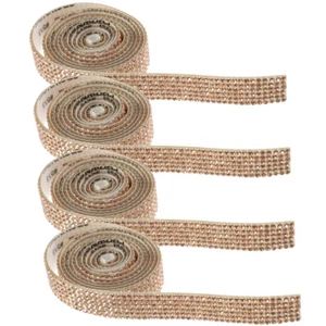 4 Rolls Brautschärpe Patches Nagel-Strasskleber Strass-Stiefel Strassbesatz - Bild 1 von 12