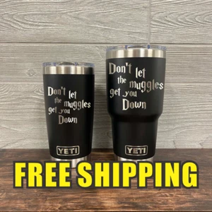 Harry Potter Muggles Down Personalized Custom Engraved Tumbler cup - YETI 301 - Picture 1 of 4