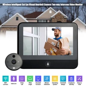 Wireless Door Peephole Camera Doorbell Viewer 4.3" Monitor Digital Night Vision - Picture 1 of 14