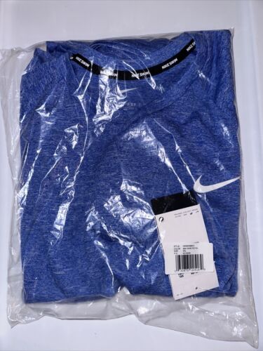 Nike Men's Hydroguard Rash Guard Swim T-Shirt  UPF 40+  Black  Blue Size XXL