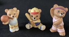 VTG HOMECO Lot of 3 Miniature Porcelain BASEBALL BASKETBALL AEROBICS Bears.