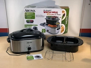 Large Aroma 30 Qt Whole Meal Electric Roaster Oven Model# ART-722SB - Picture 1 of 9