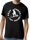 “Drop Knees Not Bombs” Telemark Ski T Shirt - 100% Cotton