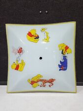 Vintage Walt Disney  Winnie the Pooh Glass Ceiling Light Fixture / Cover