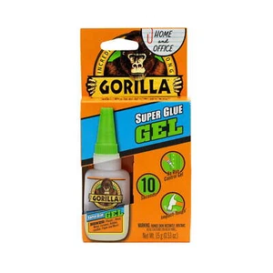 Gorilla Glue Clear Super Glue Gel Bottle, 15 Grams, Drying Time for 1-5 Minutes - Picture 1 of 3