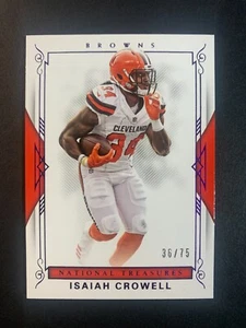 2017 Panini National Treasures Purple /75 Isaiah Crowell #44 - Browns - Picture 1 of 2