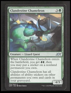 MTG Clandestine Chameleon 134 Uncommon Unfinity Card CB-1-3-A-43 - Bild 1 von 7