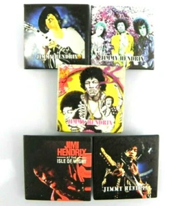 5 SPILLA Jimi Hendrix Vintage Anni '80 '90 Quadrata Da Collezione BROOCH Pins - Imagen 1 de 2