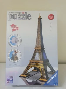 RAVENSBURGER EIFFEL TOWER 216 PC 3D JIGSAW PUZZLE FACTORY SEALED - Picture 1 of 3
