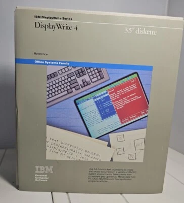 IBM DisplayWrite 4 Series 3.5 Diskette Computer Software PC Dos 3.20 Rare 1986 - Image 1 of 4