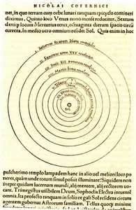 Kopernikus Zeichnung mit der Sonne im Zentrum des Universums, 1543 --POSTKARTE - Bild 1 von 2