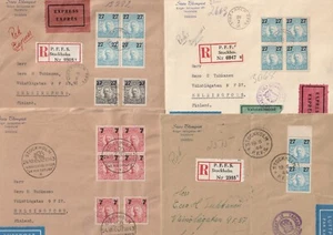 SUECIA: Lote 4 portadas censuradas/registradas/expresas a Finlandia 1943-45. - Imagen 1 de 2