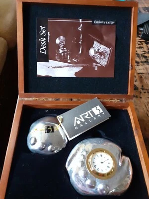 Clock and Paperweight Art3 Gallery Designer Handmade Made in Spain - Image 1 of 4