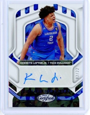 2022-23 Panini Chronicles Certified KENNETH LOFTON JR. Cracked Ice AUTO RC 2/22 - Image 1 of 2