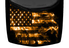 Grunge American Us Flag Orange Smoke Truck Hood Wrap Vinyl Car Decal Graphic