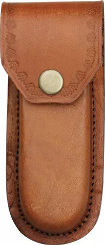 Brown Pa3326br Leather Belt Sheath Pouch for Folding Knife or Tool up to 5"