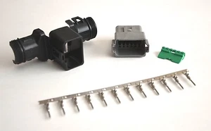 Deutsch DT 12-Pin Genuine Male Connector Kit 14-16AWG Stamped Pins Backshell USA - Foto 1 di 5