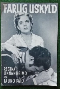 Programa de cine danés."Kaivopuiston Kaunis" Finlandia 1941. Regina Linnanheimo - Imagen 1 de 5