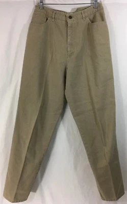 Vintage Womens Gotcha Covered Jeans Light Brown/ Tan Size 14 (32X30) Rise 13" - Image 1 of 4