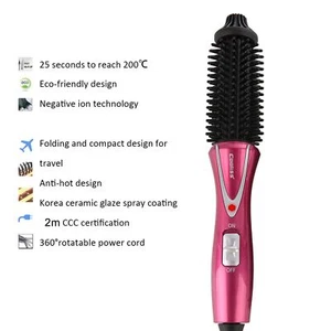 Foldable Hot Air Brush Electric Hair Dryer Curler Styler Comb Volumizer Dressing - Picture 1 of 15