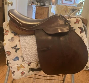 COLLEGIATE English/Close Contact Saddle - Quality Leather -  16 1/2 ART 6533. - Picture 1 of 10
