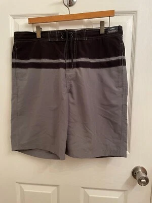 Roundtree & Йорк твердый серый и черный плавки мужской размер L - новый с ярлыками - Изображение 1 из 4