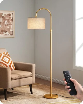 EDISHINE Modern Arc Floor Lamp with Remote, Dimmable Reading Floor Lamps Gold - Image 1 of 4
