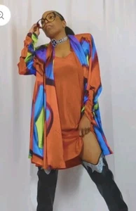 Vintage 80s Definition Of A Vixen Slip And Jacket Set Size Medium - Picture 1 of 4