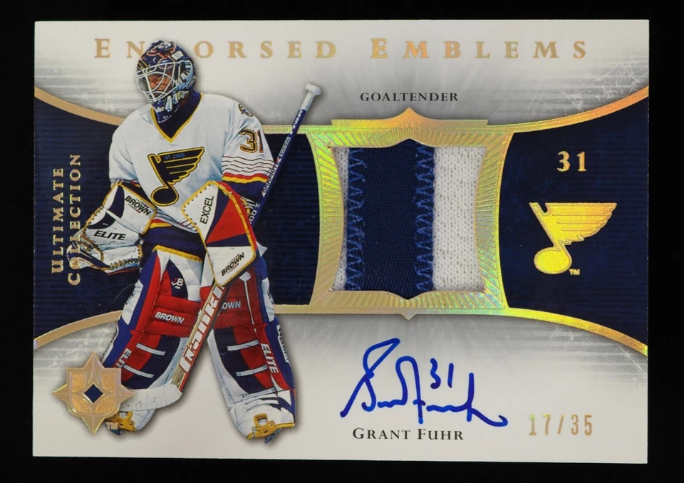 2005-06 Ultimate Collection Grant Fuhr Endorsed Emblems Auto Patch /35 - Image 1 of 4