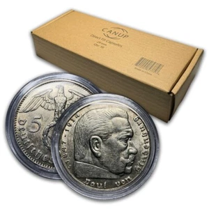50 Direct Fit Airtight Holder Capsules For Third Reich 5 Reichsmark Silver Coin - Picture 1 of 5