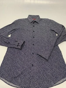 Hugo Boss Button Down Shirt Long Sleeve Blue 38/15 Men's A63 - Picture 1 of 9