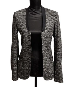 MAISON SCOTCH offene Jacke Blazer mit Kunstleder Ellenbogen Patches Größe 1/S - Bild 1 von 10