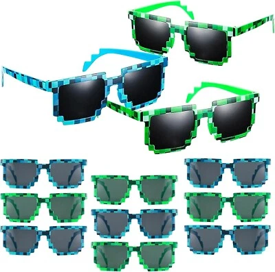 Playbees Pixel Sunglasses - 12-Pack for Minecraft Party Supplies - Image 1 of 4