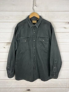 Red Head Ranch Shirt Mens 2XL Gray Snap Button Western Suede Bass Pro Shops - Picture 1 of 8