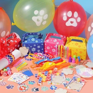146 Pcs Dog Party Favors Paw Print Birthday Decorations Treasure Box Goodie Bag - Picture 1 of 9