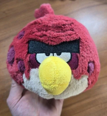 Angry Birds 2010 Plush Terence Red Plush Toy 5" Commonwealth No Sound - Image 1 of 4